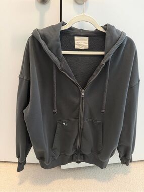 American Eagle Charcoal Zip-Up Hoodie